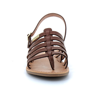 Sandales spartiates à entre-doigts pour femme Hika tan 63502