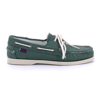 CHAUSSURES BATEAU POUR HOMME EN TOILE DOCKSIDES PORTLAND WASHED CANVAS green. du 40 au 45-76117kw-909r