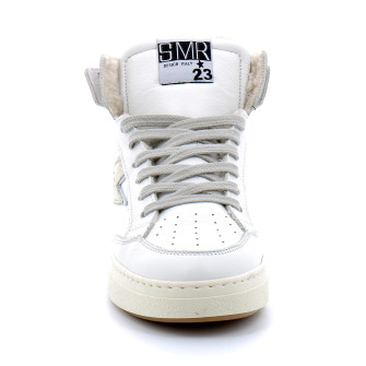 Basket mode montante à lacet pour femme Braga ecru-or 10062