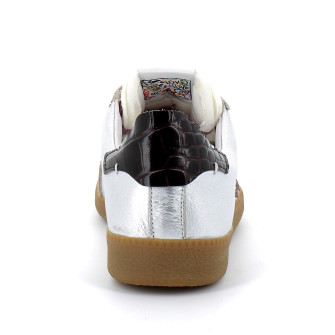 Basket mode basse à lacet pour femme HOV argent 10414