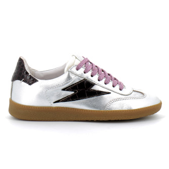 Basket mode basse à lacet pour femme HOV argent 10414