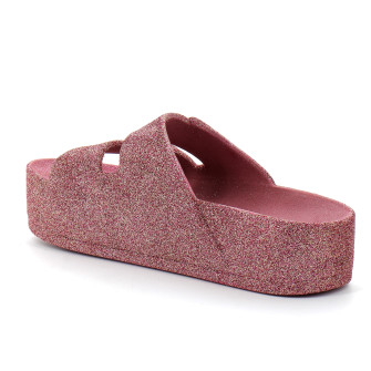 Sandales compensées à paillettes pour adulte CAIPIRINHA GLITTER pink 22s1000cg094w