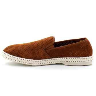 Espadrille pour adulte en suede perforé CLASSIC SUEDE MEDIUM cognac 3063-medium