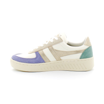 Baskets à lacets pour femmes Grandslam white/gold clb207wb