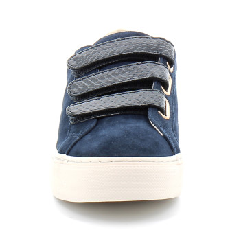 Basket mode à scratch en cuir pour femme ARCADE STRAPS PERFOS navy ongfge0405