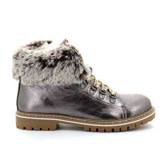 Boots pour femme à col fourré etain du 36 au 41-c077074