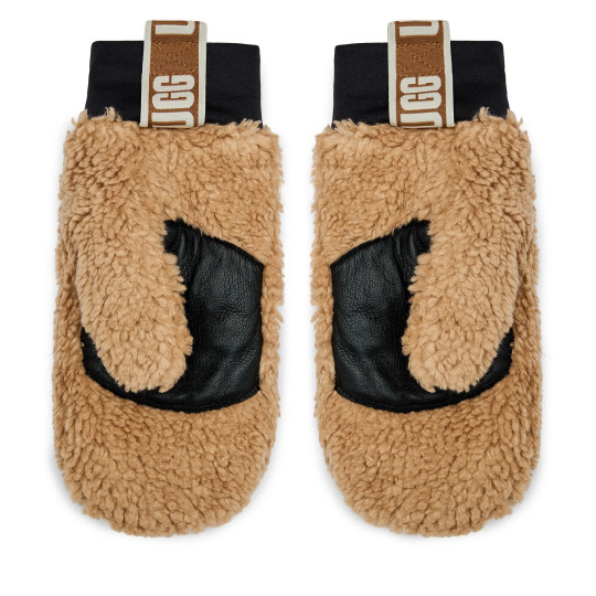 fluff Mitten W Logo Tape caramel 21631-carm