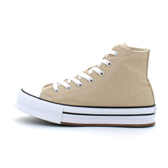 Chaussures montante à plateforme pour enfant en tissu Chuck Taylor All Star Lift Platform beige a06344c