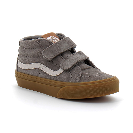 Chaussures à Scratch pour enfant Sk8-Mid Reissue grey vn000cz5gry1