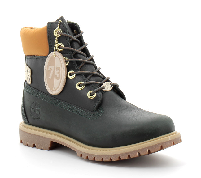 Boot imperméable à lacets pour femme en vert foncé dark/green a2hr8/eeq1/wm