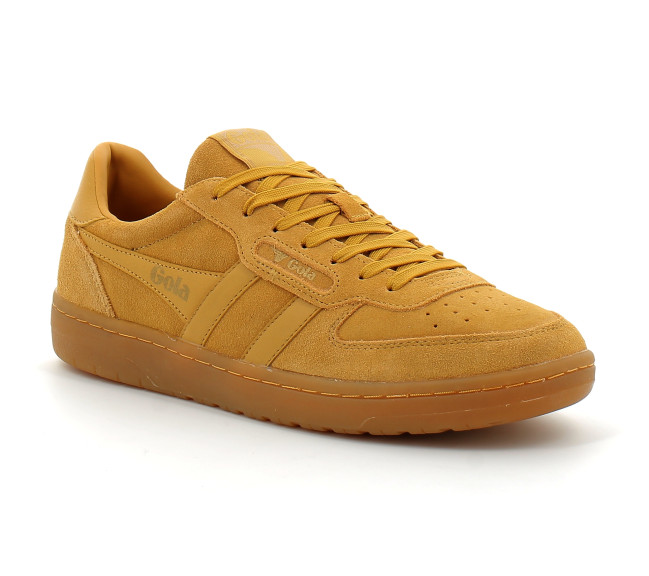 Basket pour femme en suede Hawk mustard clb571yc