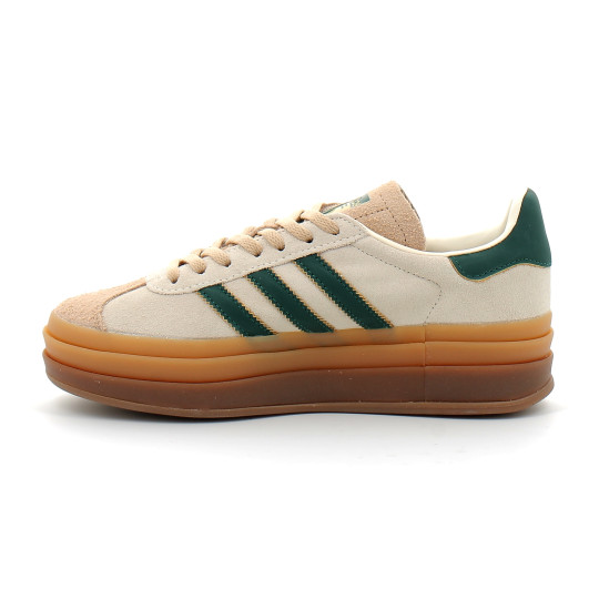 Chaussure Compensée Gazelle Bold beige-vert id7056