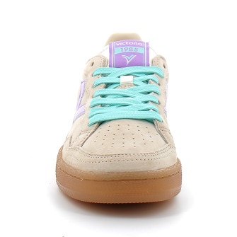 Baskets de sport unisexes avec semelle caramel SMASH beige