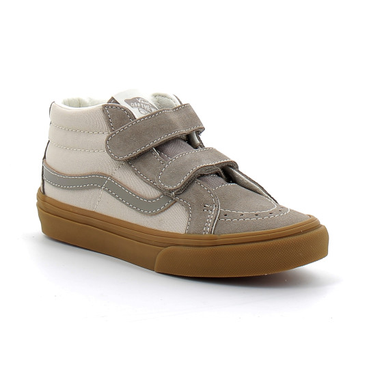 Chaussures à Scratch pour enfant Sk8-Mid Reissue gray/gum vn000cybocs1