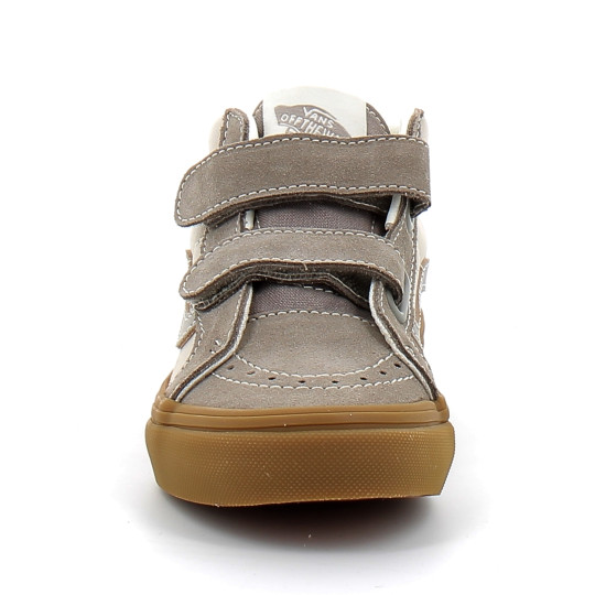 Chaussures à Scratch pour enfant Sk8-Mid Reissue gray/gum vn000cybocs1