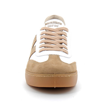 Baskets blanches unisexes beige