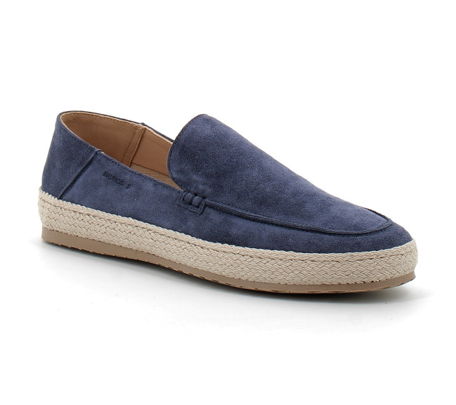 Mocassins en raphia et cuir suédé pour homme bleu lido-brm-251-zaffiro