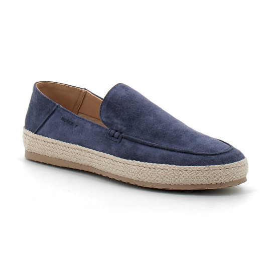 Mocassins en raphia et cuir suédé pour homme bleu lido-brm-251-zaffiro