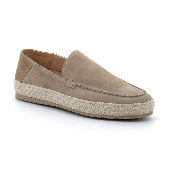 Mocassins en raphia et cuir suédé pour homme beige lido-brm-251-avola