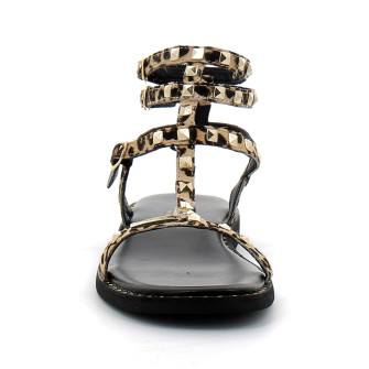 Sandales femme bride cheville à imprimé léopard leopard c330843