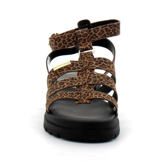 Sandales femme en cuir imprimé léopard Toboleo leopard 330931