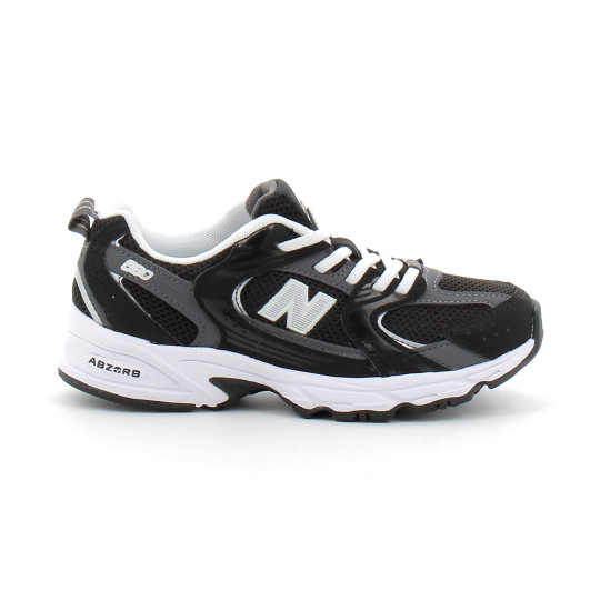 Chaussures de sport pour enfant à lacet elastique PZ530 noir-metal pz530cc