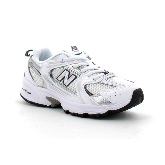 Chaussures de sport pour enfant à lacet elastique PZ530 blanc-bleu pz530sb1