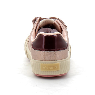 Baskets pour filles à scratchs nude