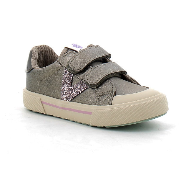 Baskets pour filles à scratchs anthracita