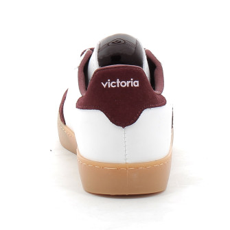 Baskets blanches unisexes burdeos