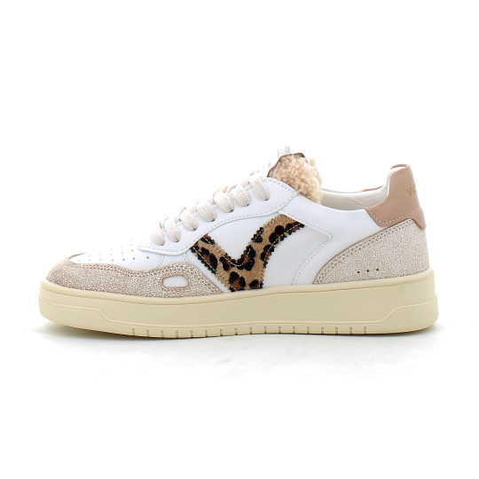 Baskets basses à lacets style rétro pour femme 1257124 camel