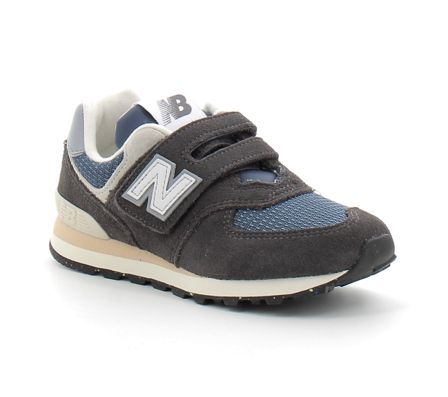 Chaussures de sport à scratch pour enfant PV574 black-grey pv574sgg