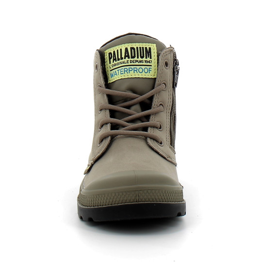 Chaussure enfant waterproof en cuir dusky green 57216-308-m
