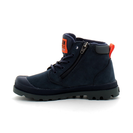 Chaussure enfant waterproof en cuir indigo 57216-425-m