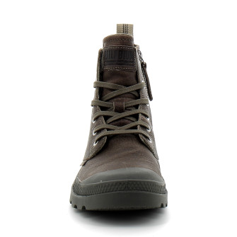 Chaussures montantes en cuir pour adulte à zip PAMPA HI ZIP LTH ESS dusky green 76888-308