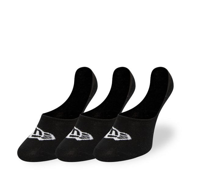 Pack de 3 paires de chaussettes blanches invisibles New Era Flag black 13113642 Pack de 3 paires de chaussettes blanches invisibles New Era Flag black 13113642