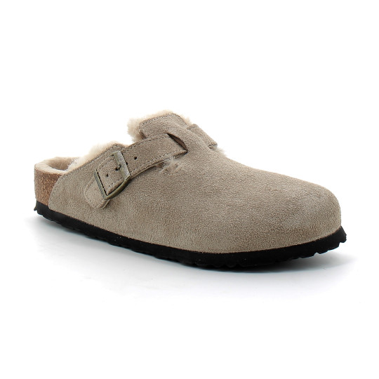 Sabot en fourrure pour adulte boston taupe 1028299/1028289