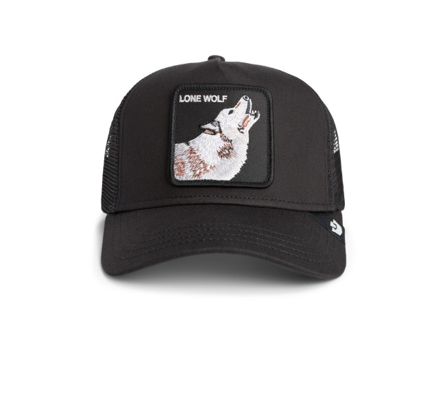 Casquette reglable adulte Lone walf trucker black 101-2449 Casquette reglable adulte Lone walf trucker black 101-2449