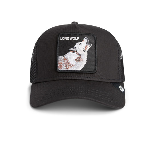 Casquette reglable adulte Lone walf trucker black 101-2449