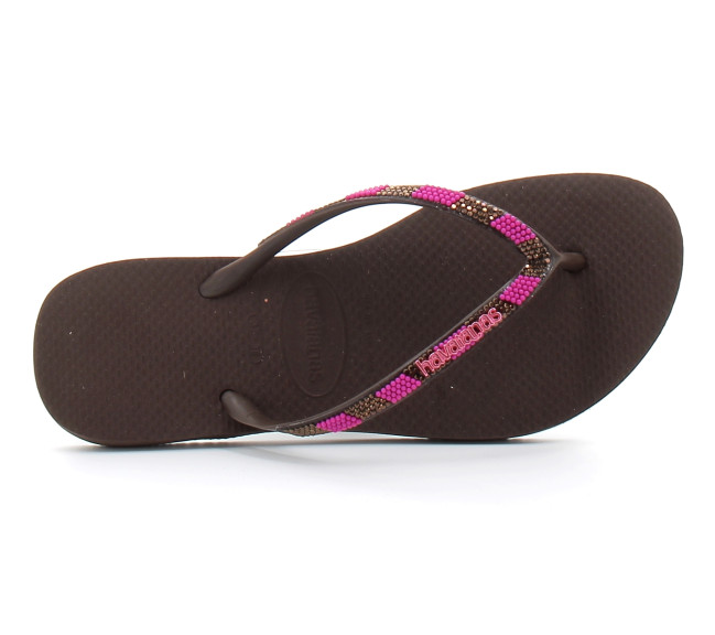 havaianas slim glow dark brown 4150168-0727