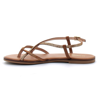 Sandales femme à entre-doigts Monagum tan/multi 330726